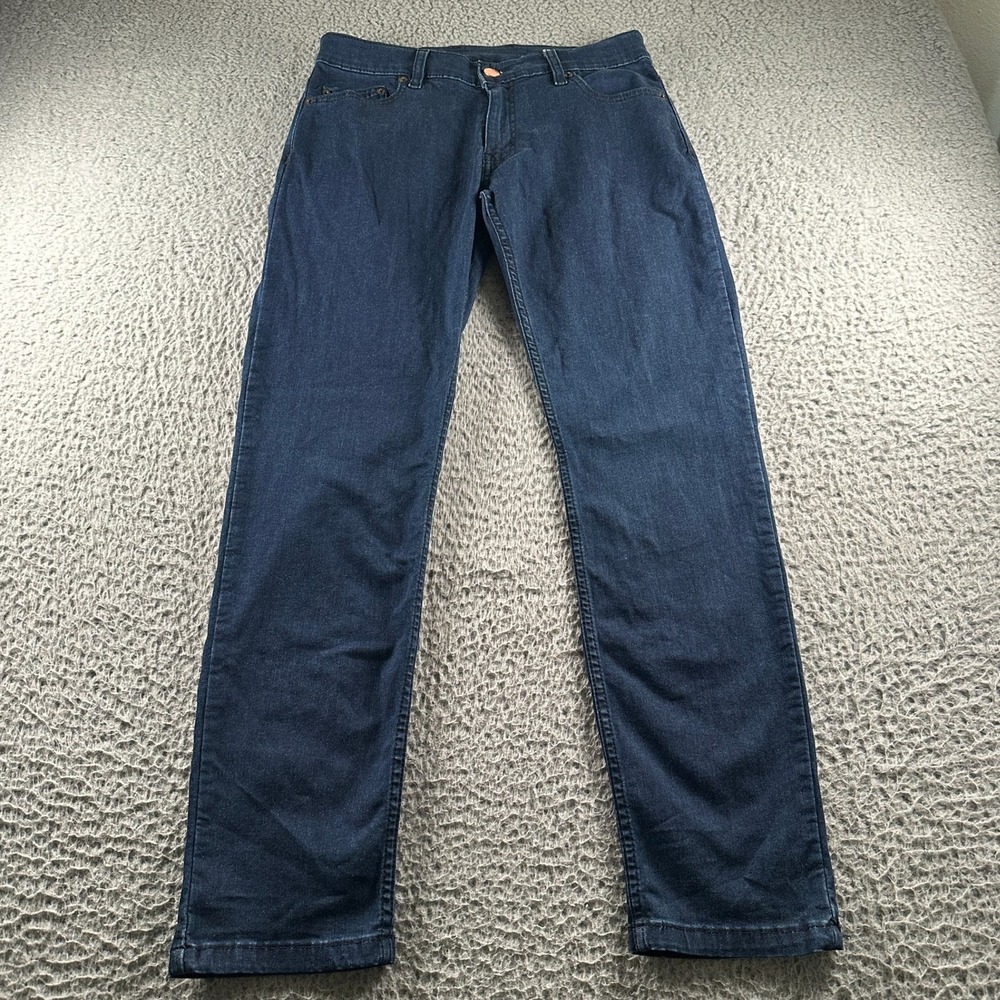 Mugsy‎ Jeans Mens 31x30 Studio Blue Slim Straight Dark Wash Stretch Mid Rise